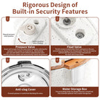 6 Quart Electric Pressure Cooker, 9-in-1 Stainless Steel Multi Cooker Pot, Rice Cooker, Slow Cooker, Food Pressure Cooker with Safety Lock, Auto Release, Delay Timer, Intelligent Presets