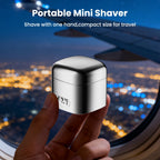 Mini Electric Shaver for Men: Portable Electric Razor with Mirror Cap, 72000 RPM High-Speed Waterproof Beard Trimmer for Home Car Travel, Silver