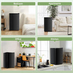 Mini Fridge for Bedroom 3.2 Cu.Ft Small Refrigerator with Freezer for Dorm Office, Compact Single Door Adjustable Thermostat Low Noise,Black