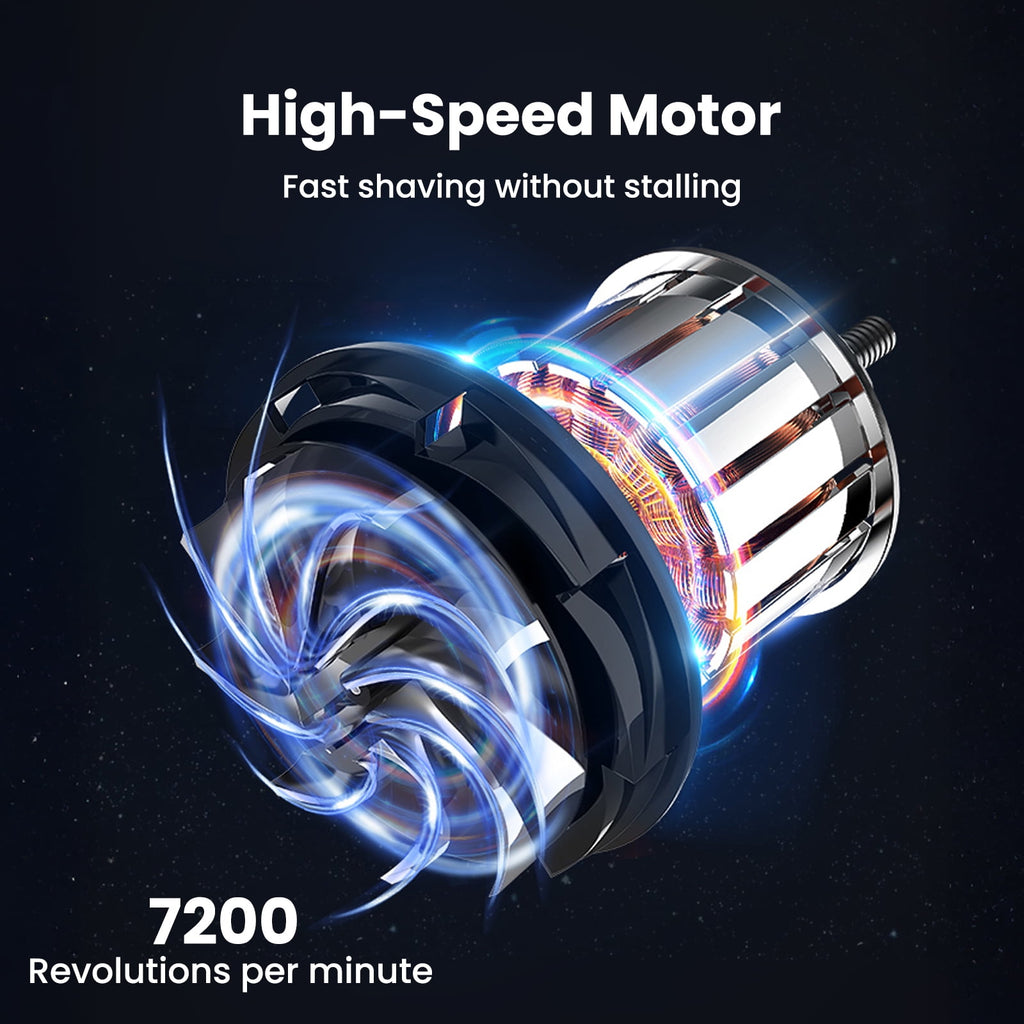 Mini Electric Shaver for Men: Portable Electric Razor with Mirror Cap, 72000 RPM High-Speed Waterproof Beard Trimmer for Home Car Travel, Silver