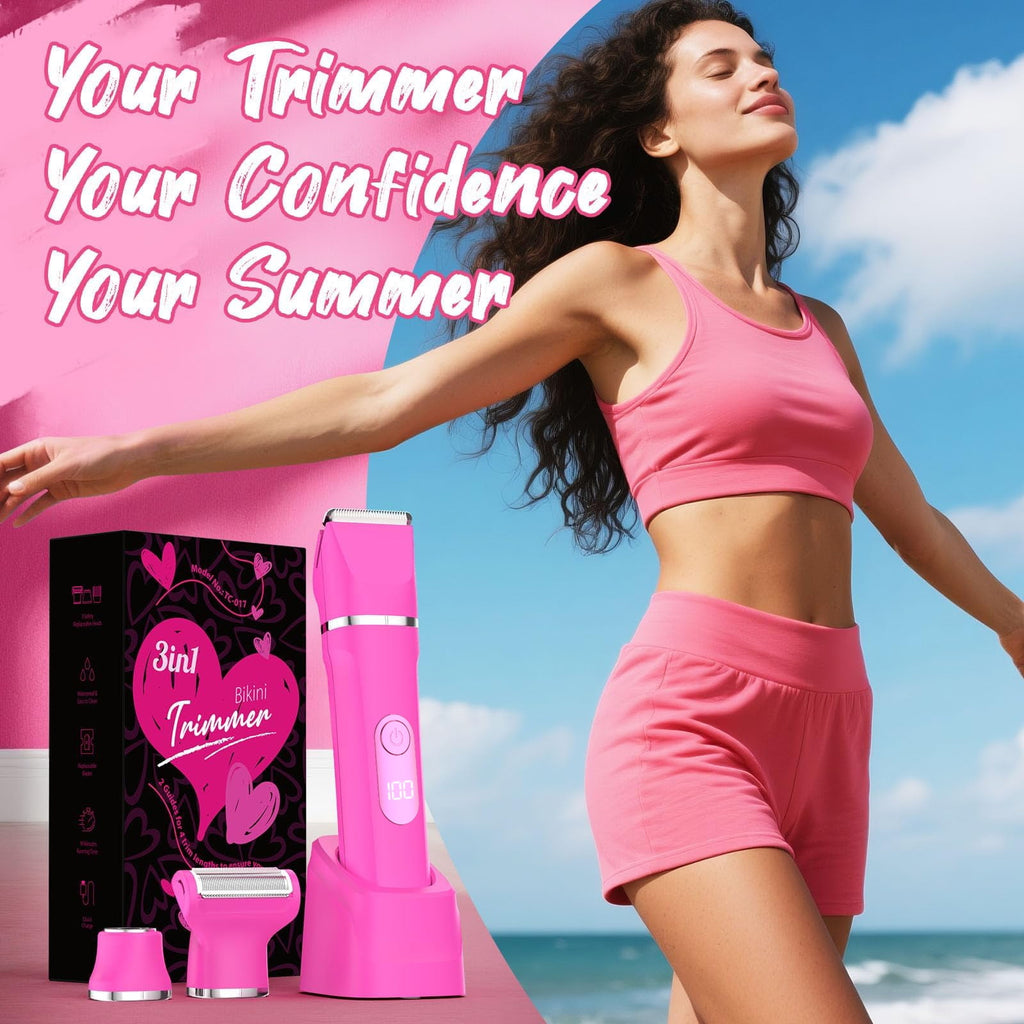 Electric Razor for Women Electric Shaver, Trimmer for Women 4 in 1 Hair Trimmer, for Nose Hair Eyebrow Bikini Beard Trimmer