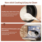 6 Quart Electric Pressure Cooker, 9-in-1 Stainless Steel Multi Cooker Pot, Rice Cooker, Slow Cooker, Food Pressure Cooker with Safety Lock, Auto Release, Delay Timer, Intelligent Presets