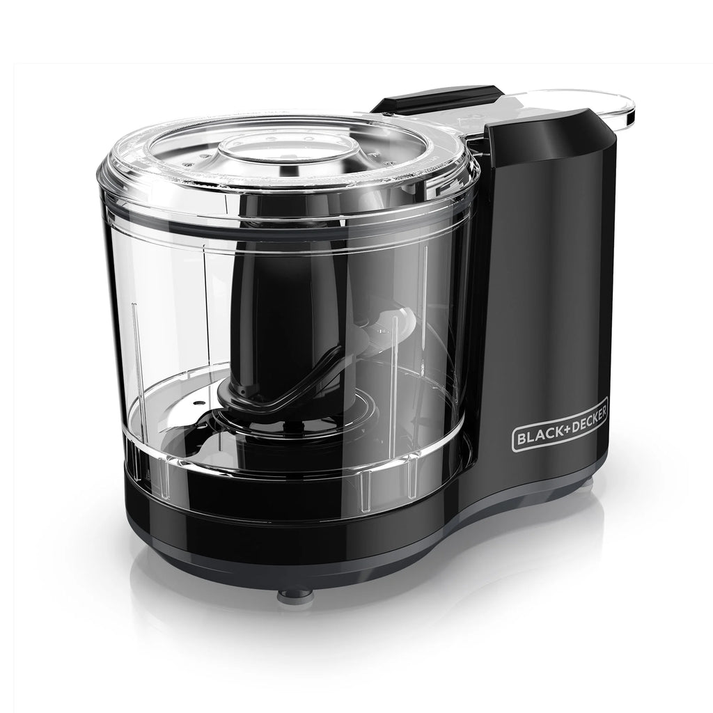 1.5-Cup Electric Food Chopper, One Touch Pulse, 150W Motor, Mini Food Processor, Stay-Sharp Blade, Dishwasher Safe，BLACK+DECKER