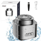 Mini Electric Shaver for Men: Portable Electric Razor with Mirror Cap, 72000 RPM High-Speed Waterproof Beard Trimmer for Home Car Travel, Silver