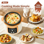 6 Quart Electric Pressure Cooker, 9-in-1 Stainless Steel Multi Cooker Pot, Rice Cooker, Slow Cooker, Food Pressure Cooker with Safety Lock, Auto Release, Delay Timer, Intelligent Presets