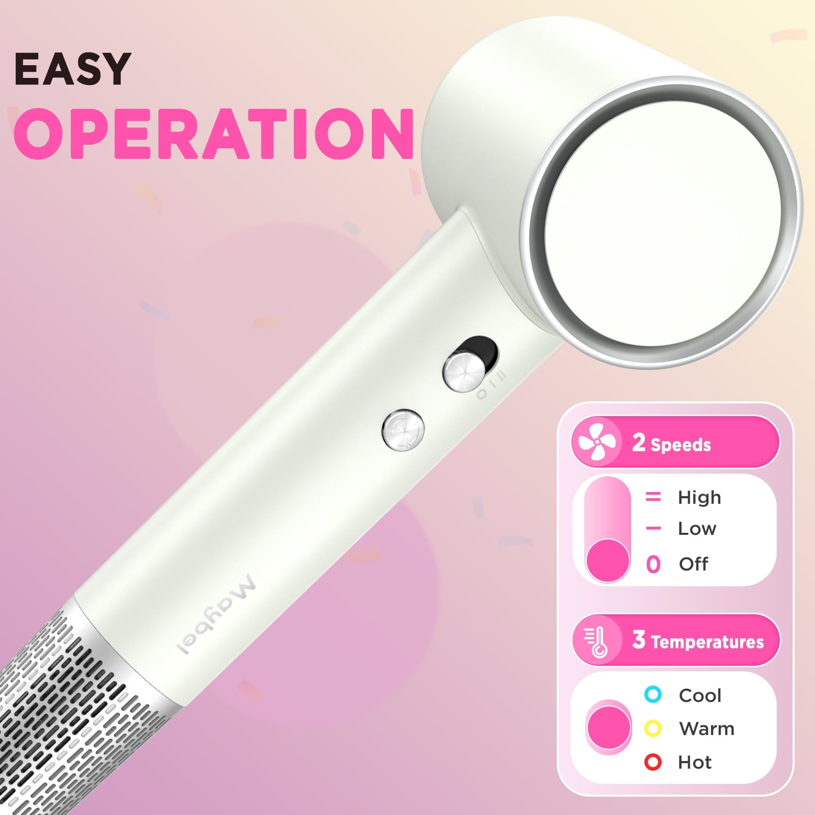 Hair Dryer, 110,000 RPM High Speed Ionic Blow Dryer for Hair Care Fast Drying Gift for Women Men