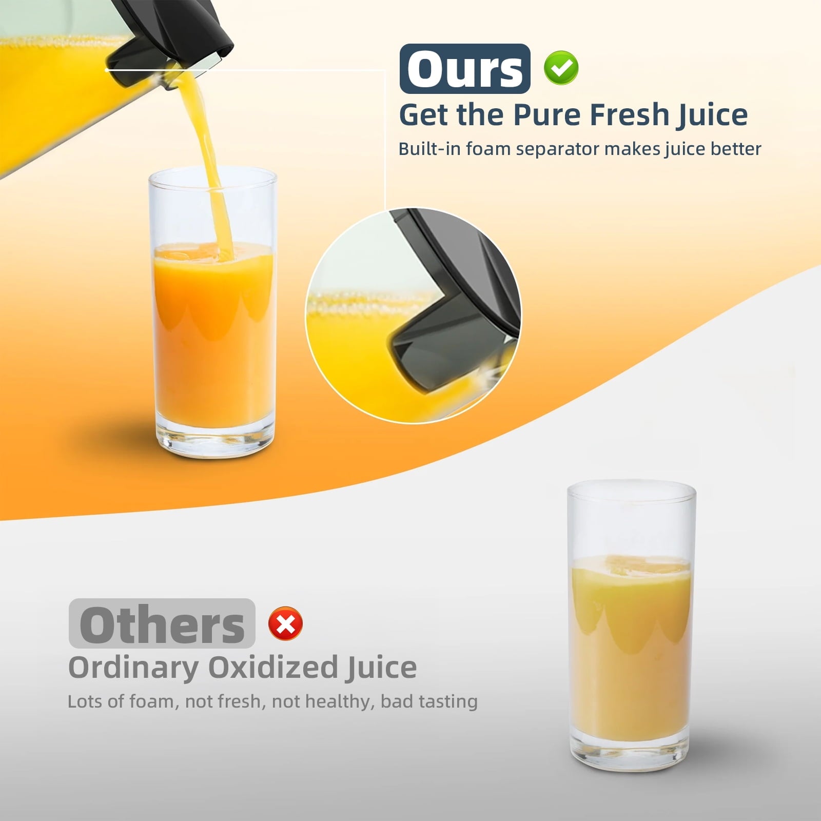 Juicer Machine, 400W Centrifugal Juice Extractor with Wide Mouth 3” Feed Chute for Fruit Vegetable with 3-Speed Setting, Easy to Clean, Black